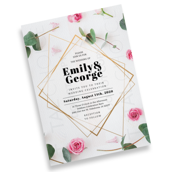 Eucalyptus Rose Invitation - Image 2