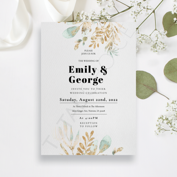 Boho Classy Floral Invitation