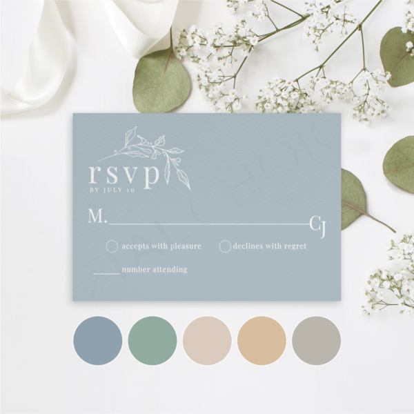 Minimalist Color Block RSVP