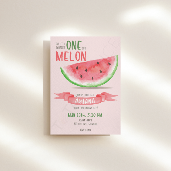 Watermelon Birthday Invitation