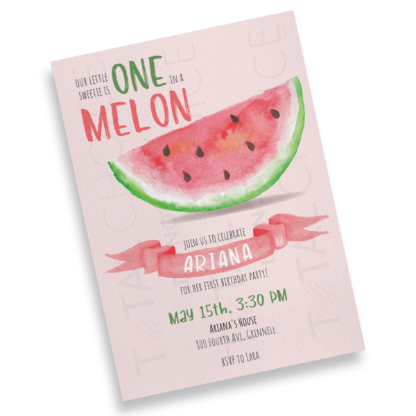 Watermelon Birthday Invitation - Image 2