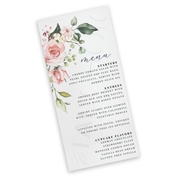 Simplistic Floral Menu - Image 2