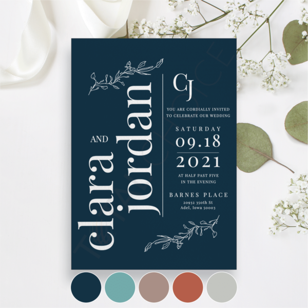 Minimalist Color Block Invitation