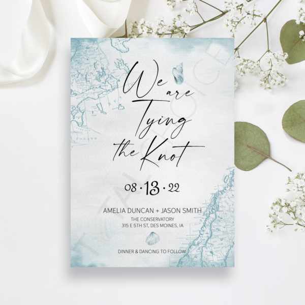 Nautical Watercolor Save the Date