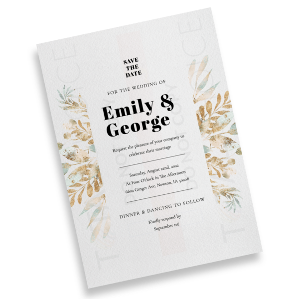 Boho Classy Floral Save the Date - Image 2
