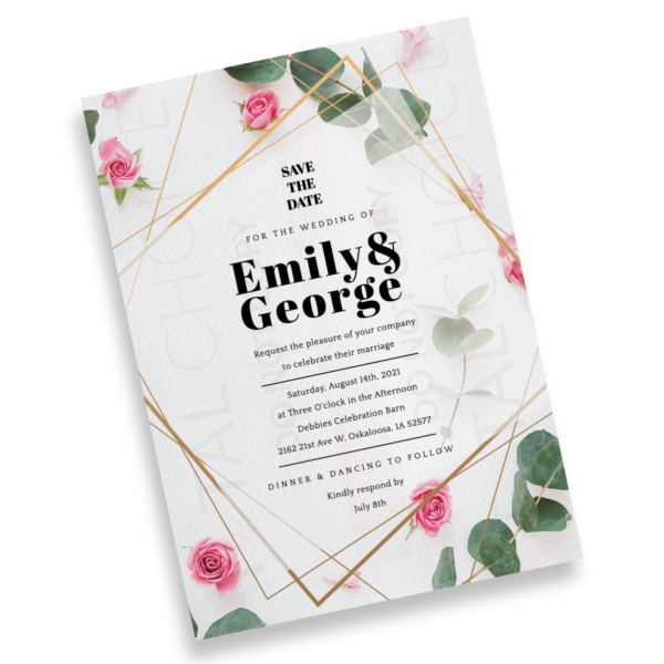 Eucalyptus Rose Save the Date - Image 2