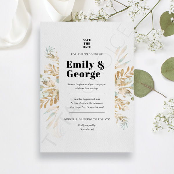 Boho Classy Floral Save the Date