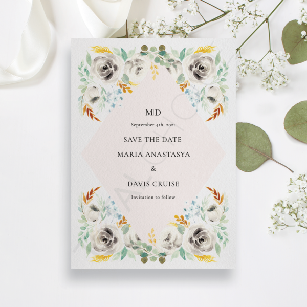 Wild Floral Save the Date