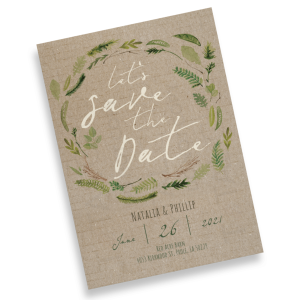 Vintage Watercolor Foliage Save the Date - Image 2