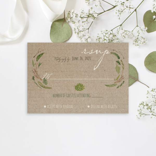 Vintage Watercolor Foliage RSVP