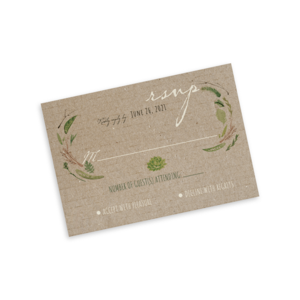 Vintage Watercolor Foliage RSVP - Image 2