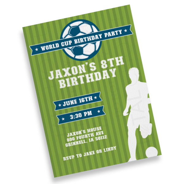 World Cup Soccer Birthday Invitation - Image 2
