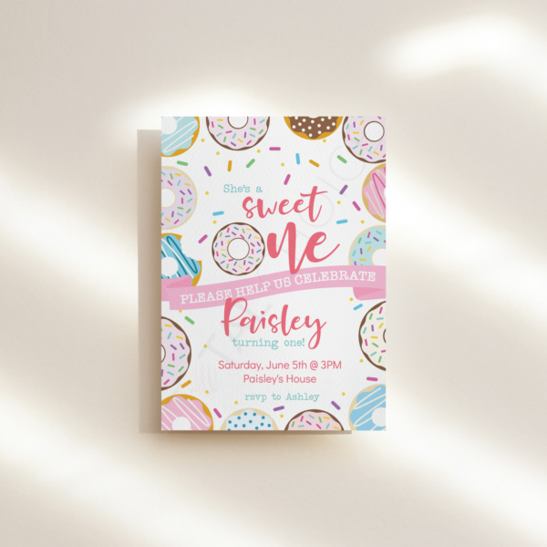Donuts Birthday Invitation