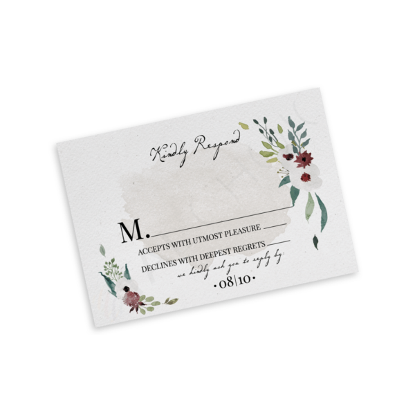 Floral Watercolor Splash RSVP - Image 2