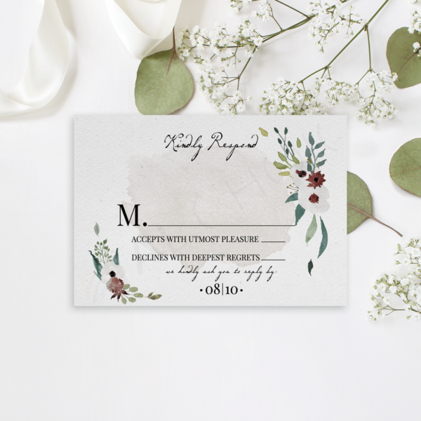 Floral Watercolor Splash RSVP