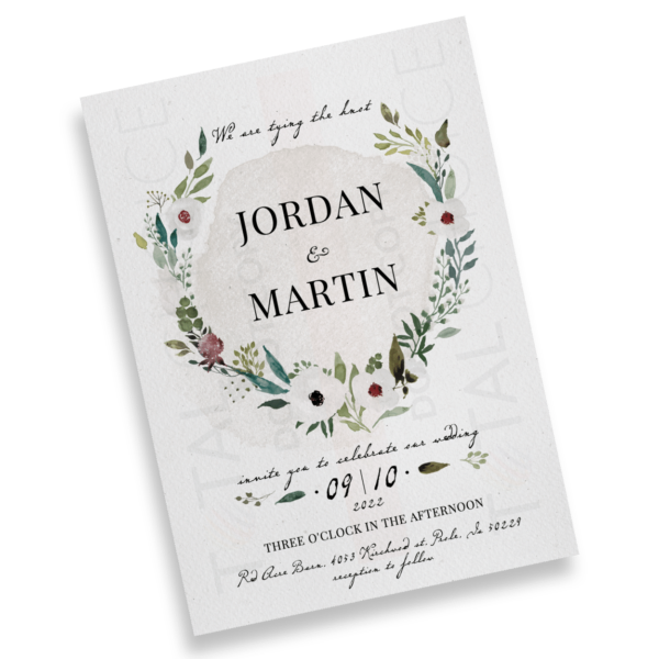 Floral Watercolor Splash Invitation - Image 2