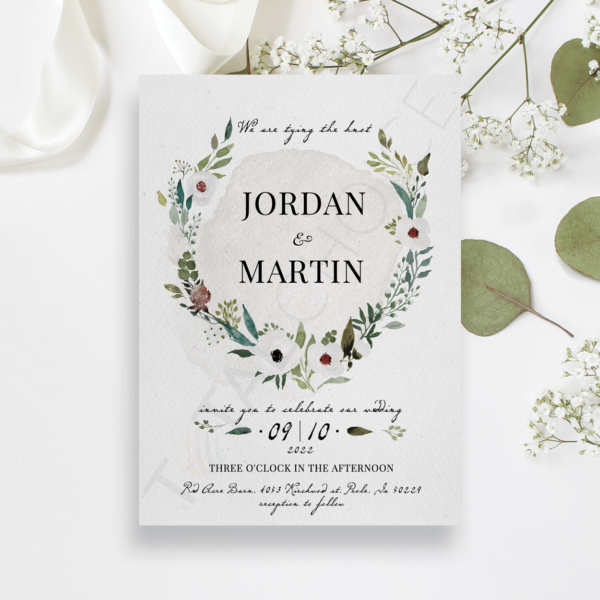 Floral Watercolor Splash Invitation
