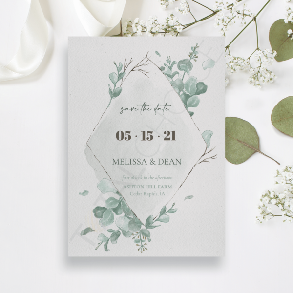 Geo Eucalyptus Save the Date