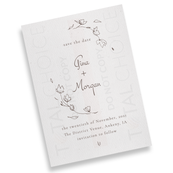 Minimalist Floral Save the Date - Image 2