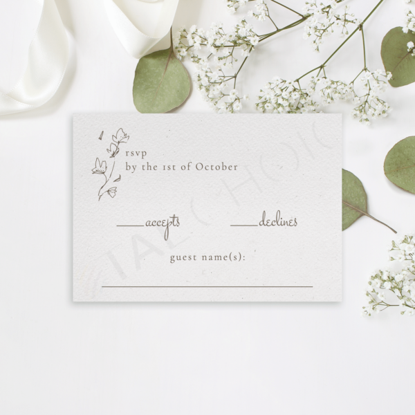 Minimalist Floral RSVP