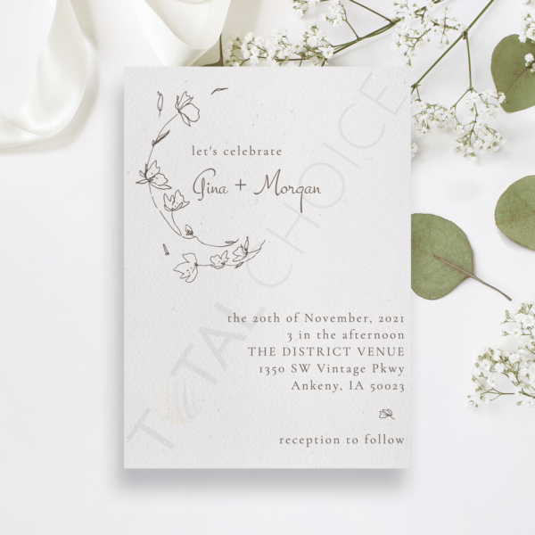 Minimalist Floral Invitation