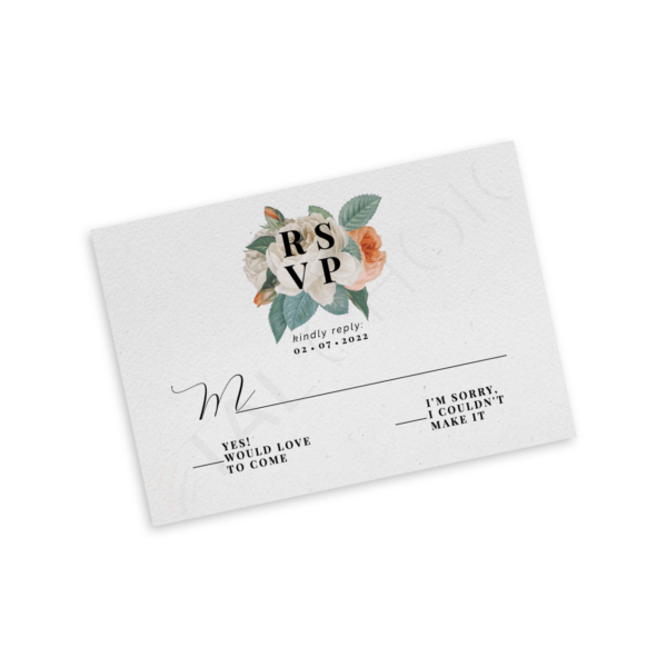 Mod Peony Floral RSVP - Image 2