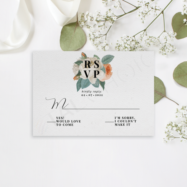 Mod Peony Floral RSVP