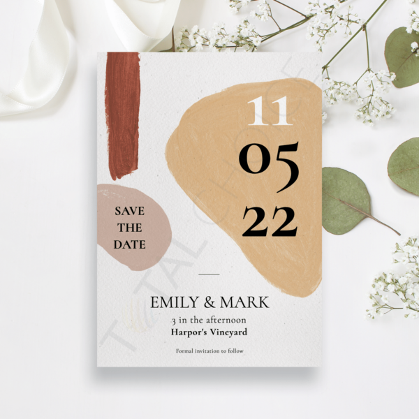 Modern Abstract Save the Date