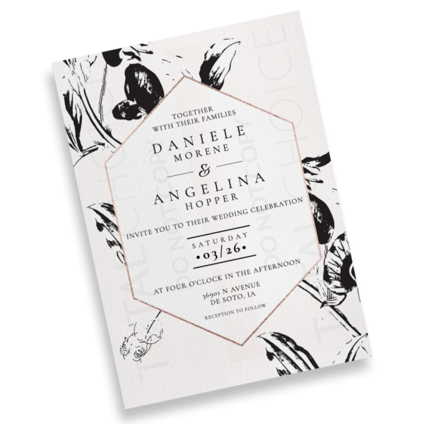 Modern Floral Invitation - Image 2