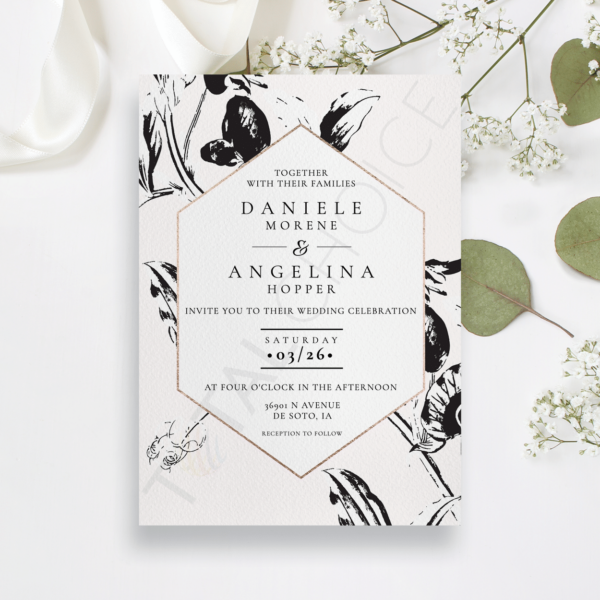 Modern Floral Invitation