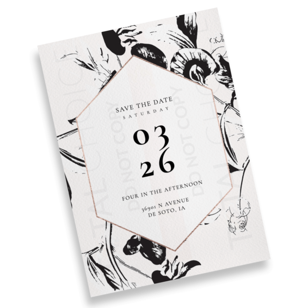 Modern Floral Save the Date - Image 2