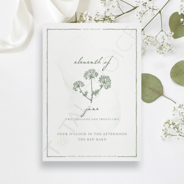Natural Wildflower Save the Date