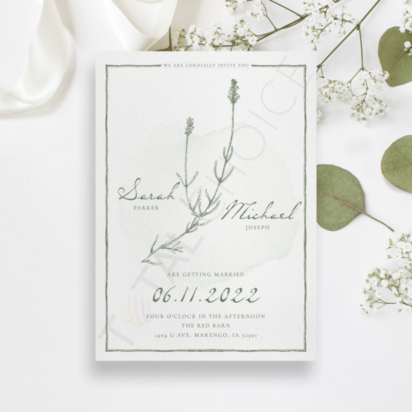 Natural Wildflower Invitation