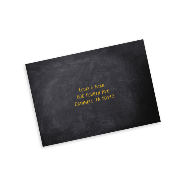 Rustic Chalkboard Floral RSVP - Image 3