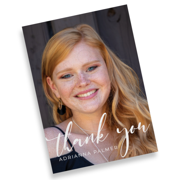 Delightful Script Graduation Thank You - Image 2