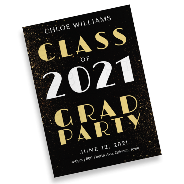 Gold and Black Graduation Announcement - Image 2