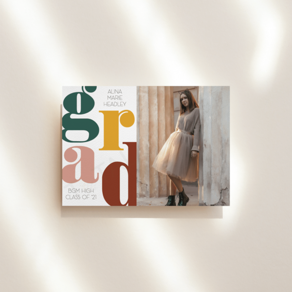 Grad Blocks Graduation Announcement