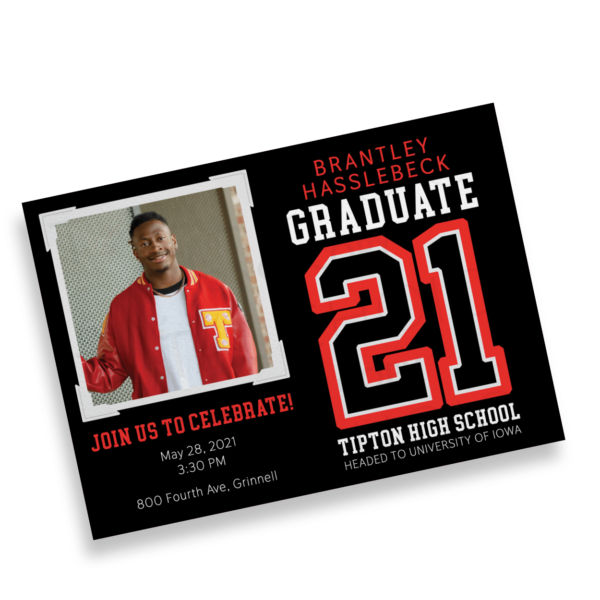 Letterman Block Graduation Announcement - Image 2