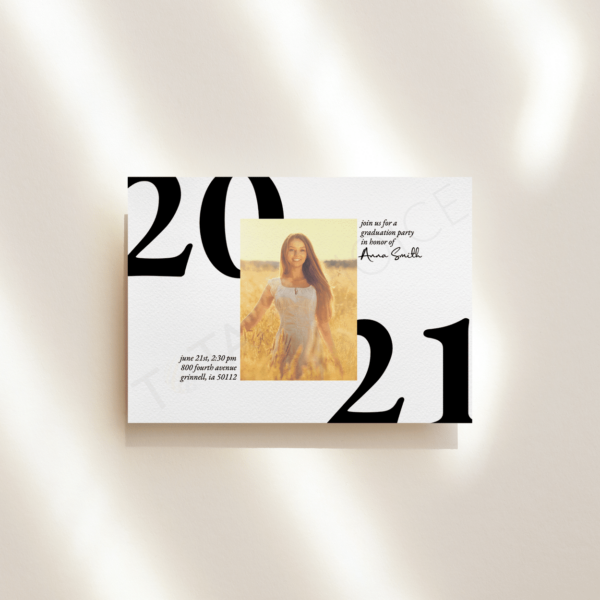 Photo Block Graduation Announcement