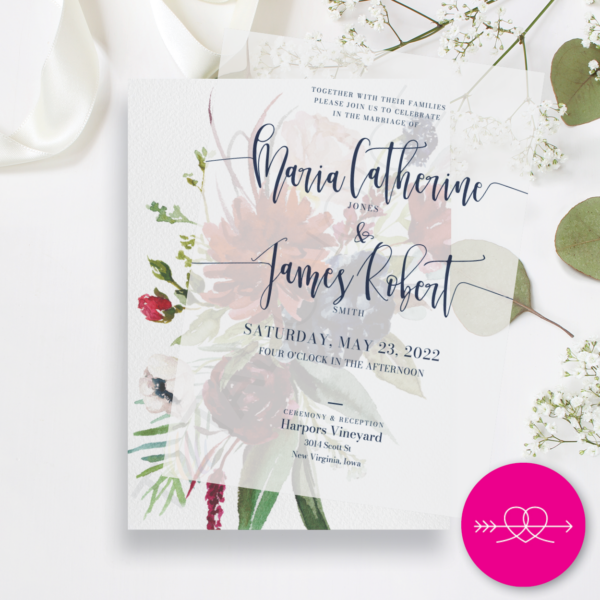 Winter Romance Wedding Invitation