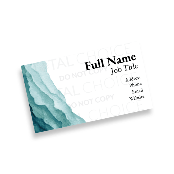 Watercolor Ripples Business Cards - Image 2