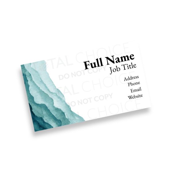 Watercolor Ripples Business Cards - Image 5