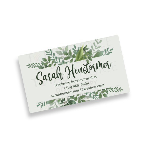 Green Splendor Business Cards - Image 2