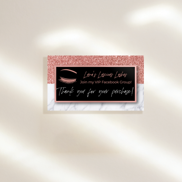 Rose Gold Glitz Business Cards