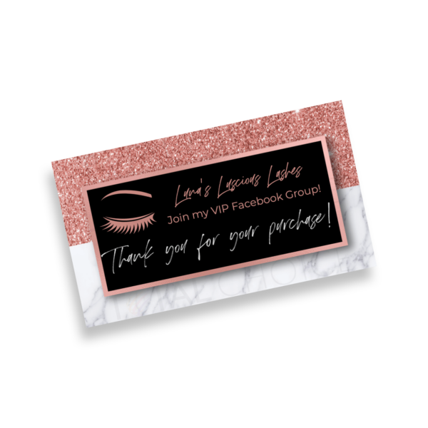 Rose Gold Glitz Business Cards - Image 2