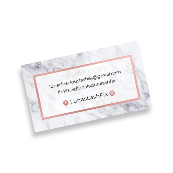 Rose Gold Glitz Business Cards - Image 3