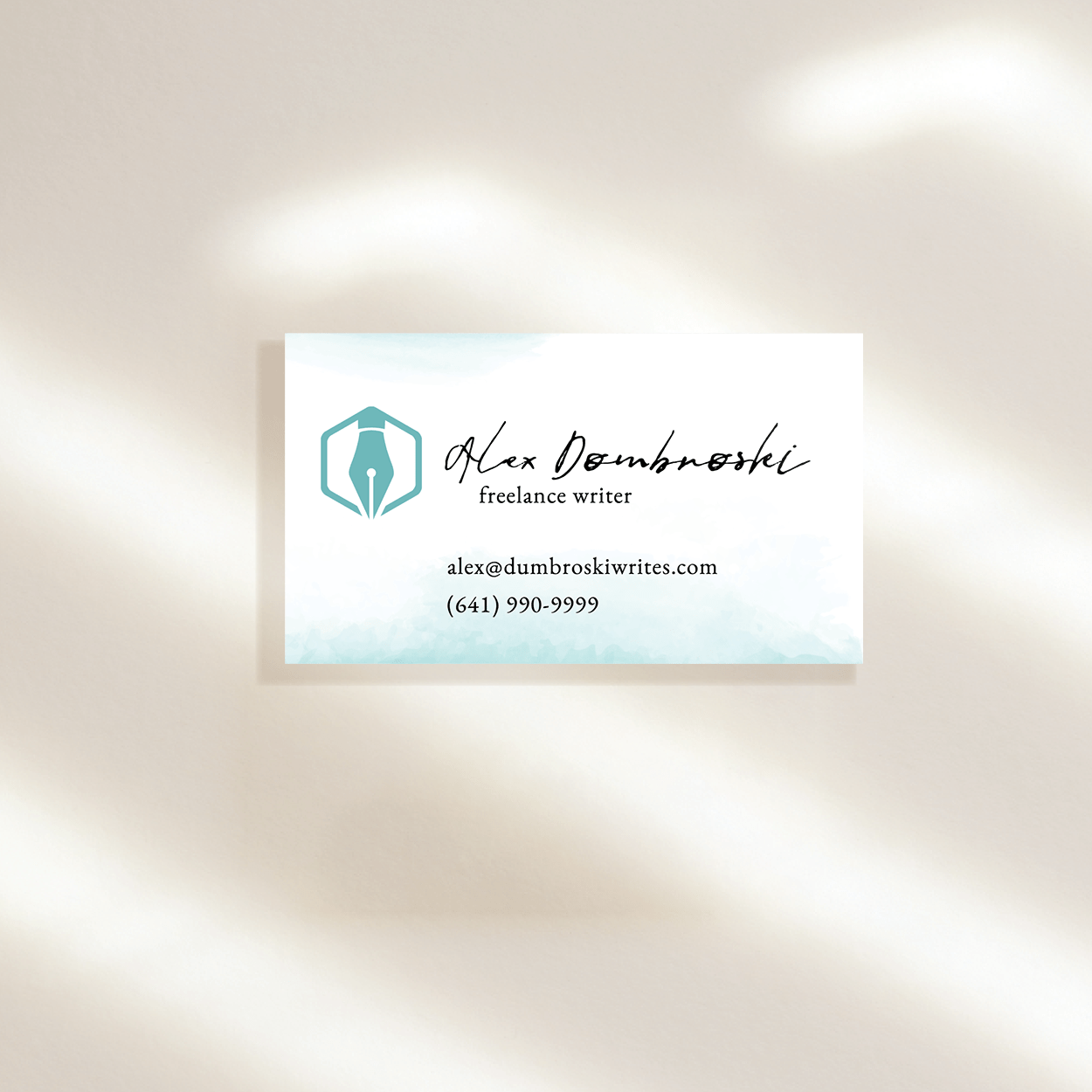 Watercolor Splash Business Cards