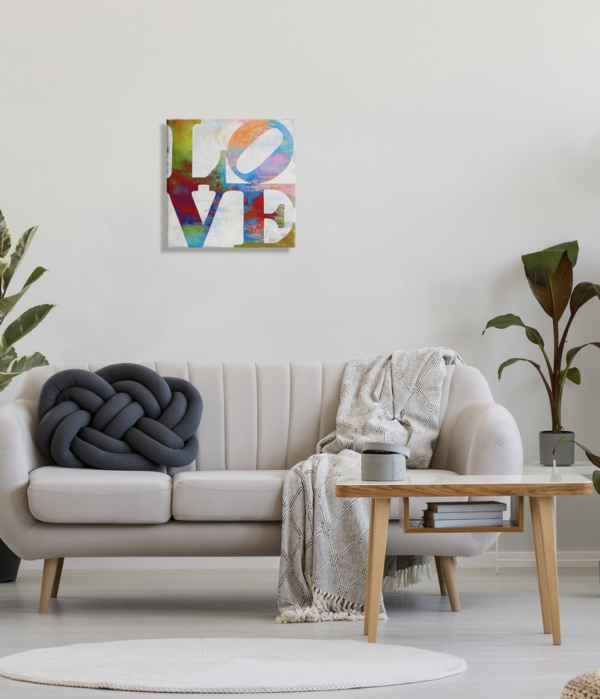 Love Painted Textured Rainbow